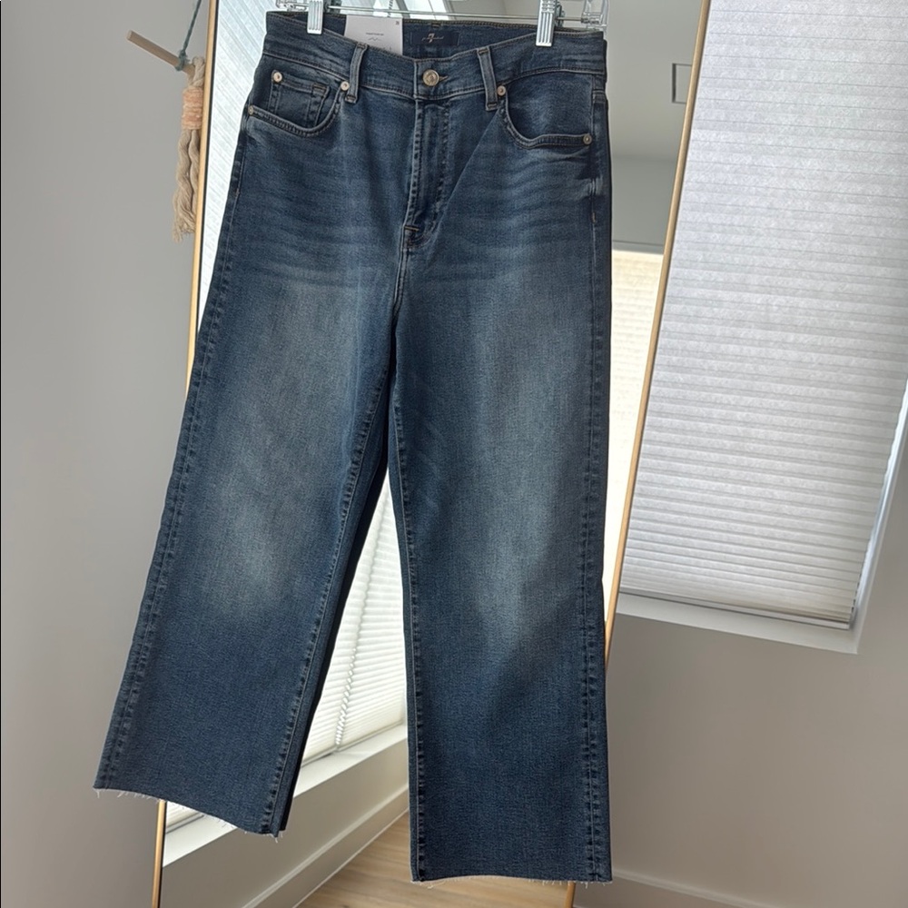 NWT 7 For All Mankind Alexa Cropped Trouser Jeans